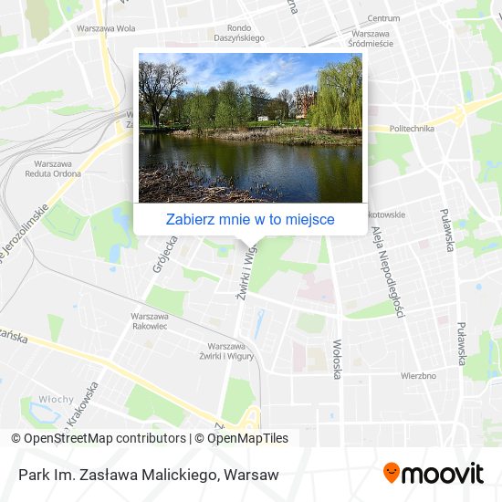 Mapa Park Im. Zasława Malickiego