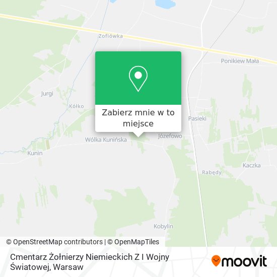 Mapa Cmentarz Żołnierzy Niemieckich Z I Wojny Światowej