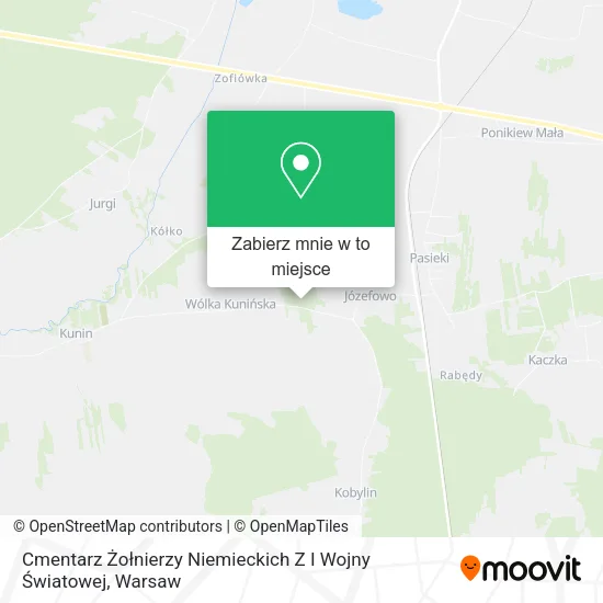 Mapa Cmentarz Żołnierzy Niemieckich Z I Wojny Światowej