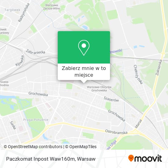 Mapa Paczkomat Inpost Waw160m