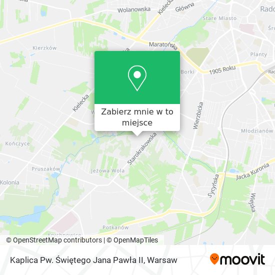 Mapa Kaplica Pw. Świętego Jana Pawła II