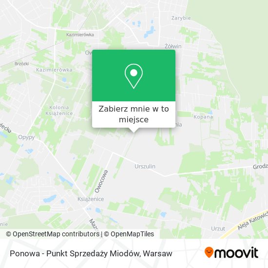 Mapa Ponowa - Punkt Sprzedaży Miodów