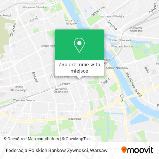 Mapa Federacja Polskich Banków Żywności