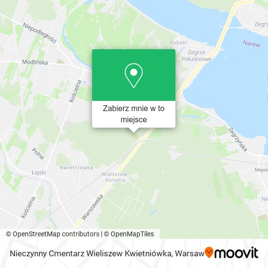 Mapa Nieczynny Cmentarz Wieliszew Kwietniówka