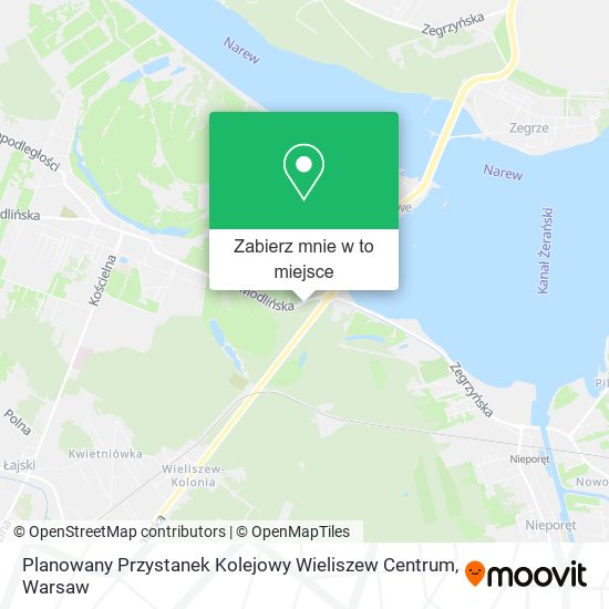 Mapa Planowany Przystanek Kolejowy Wieliszew Centrum