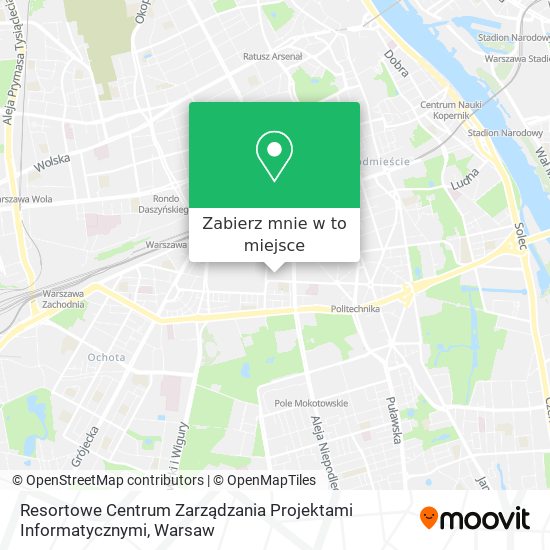 Mapa Resortowe Centrum Zarządzania Projektami Informatycznymi