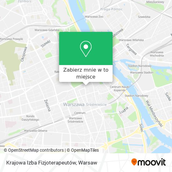 Mapa Krajowa Izba Fizjoterapeutów