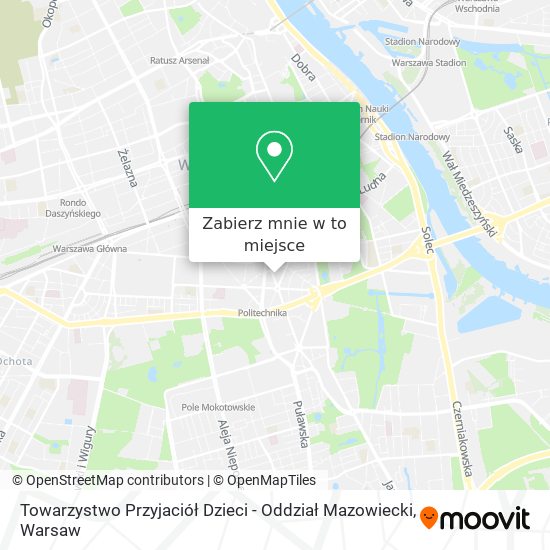 Mapa Towarzystwo Przyjaciół Dzieci - Oddział Mazowiecki