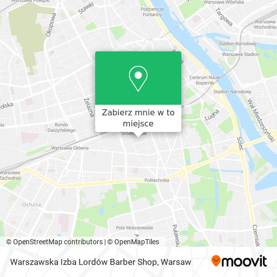 Mapa Warszawska Izba Lordów Barber Shop