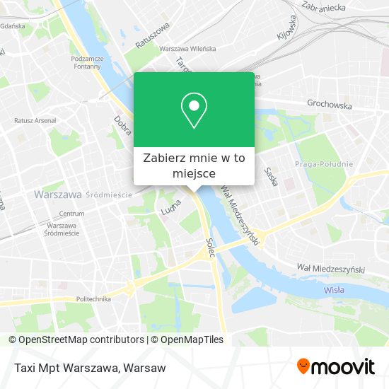 Mapa Taxi Mpt Warszawa