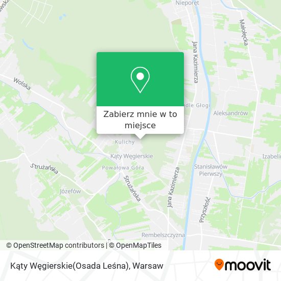 Mapa Kąty Węgierskie(Osada Leśna)