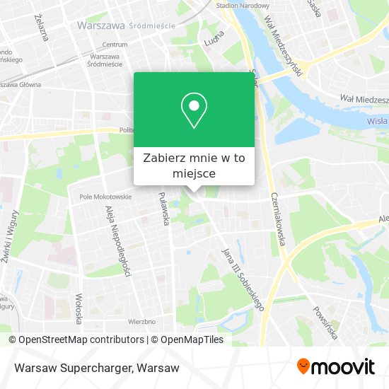 Mapa Warsaw Supercharger