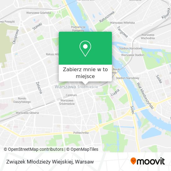 Mapa Związek Młodzieży Wiejskiej