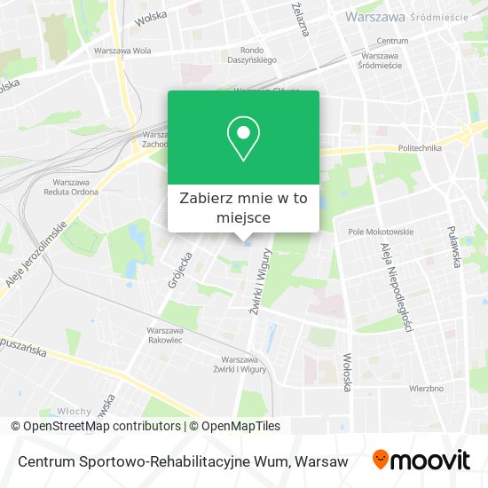 Mapa Centrum Sportowo-Rehabilitacyjne Wum