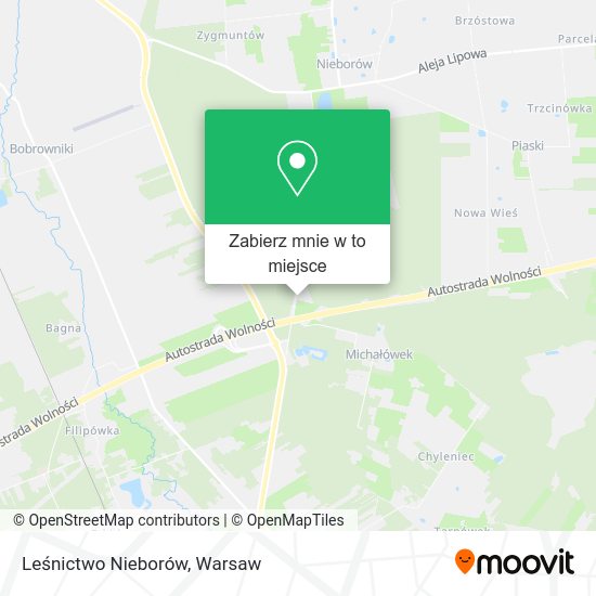 Mapa Leśnictwo Nieborów