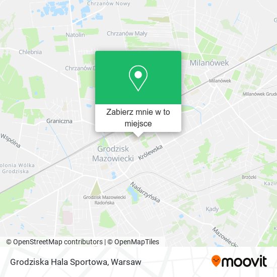 Mapa Grodziska Hala Sportowa