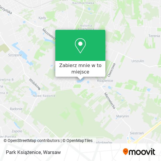 Mapa Park Książenice