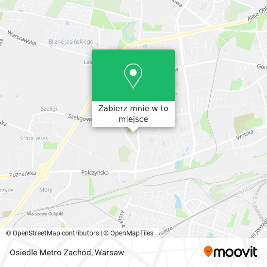 Mapa Osiedle Metro Zachód