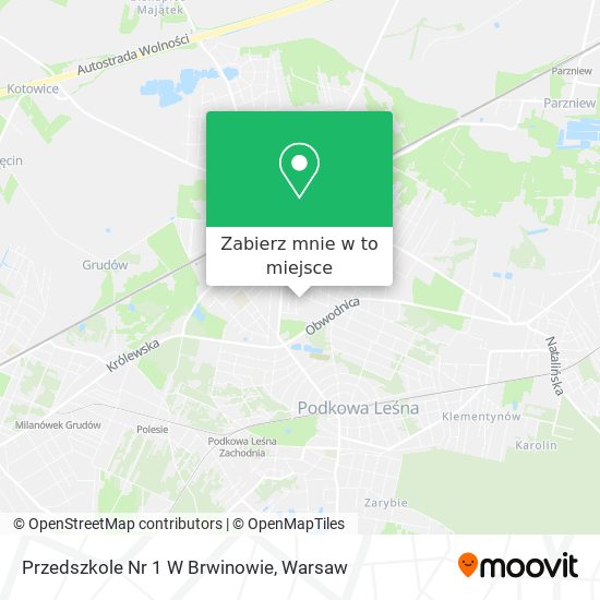 Mapa Przedszkole Nr 1 W Brwinowie