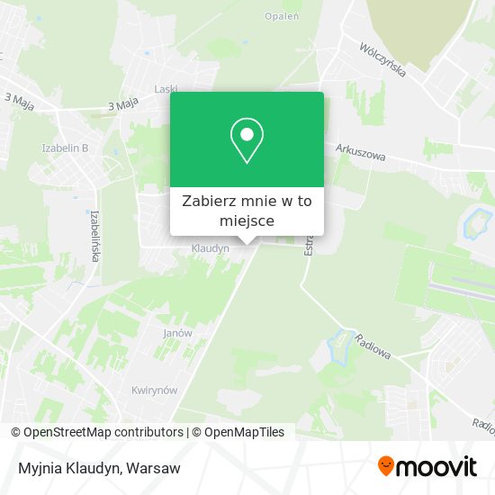 Mapa Myjnia Klaudyn