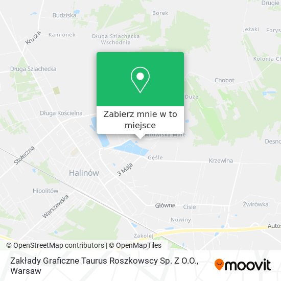 Mapa Zakłady Graficzne Taurus Roszkowscy Sp. Z O.O.