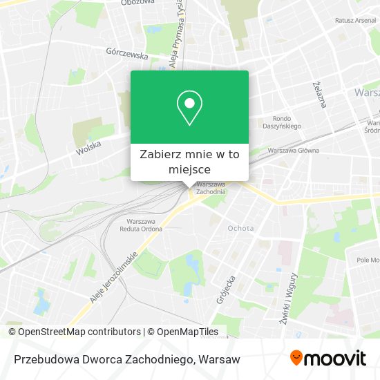 Mapa Przebudowa Dworca Zachodniego