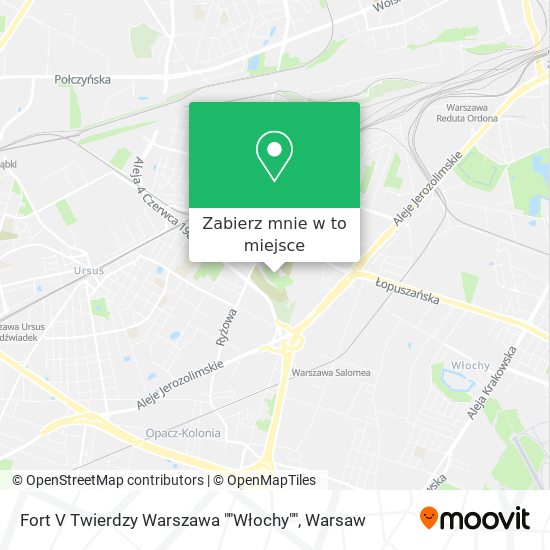 Mapa Fort V Twierdzy Warszawa ""Włochy""