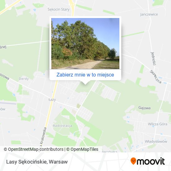 Mapa Lasy Sękocińskie