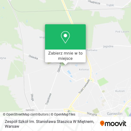 Mapa Zespół Szkół Im. Stanisława Staszica W Miętnem