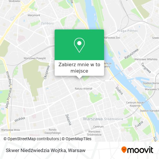 Mapa Skwer Niedźwiedzia Wojtka