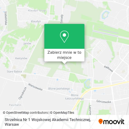 Mapa Strzelnica Nr 1 Wojskowej Akademii Technicznej