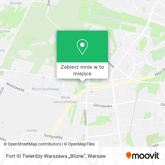 Mapa Fort III Twierdzy Warszawa „Blizne”