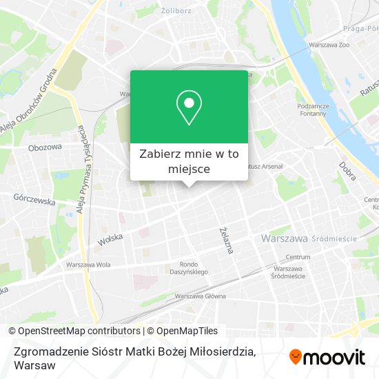 Mapa Zgromadzenie Sióstr Matki Bożej Miłosierdzia