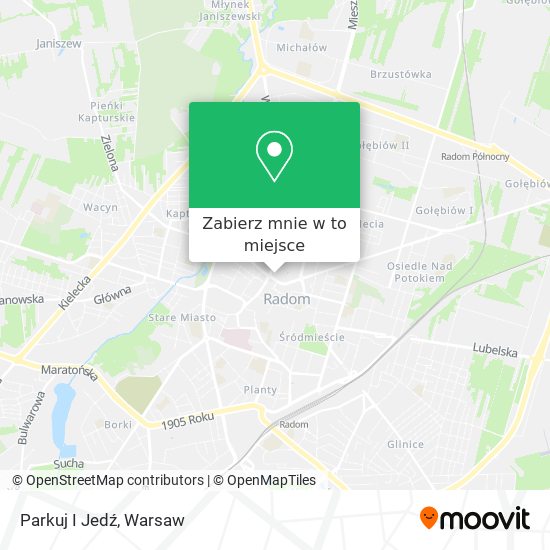 Mapa Parkuj I Jedź