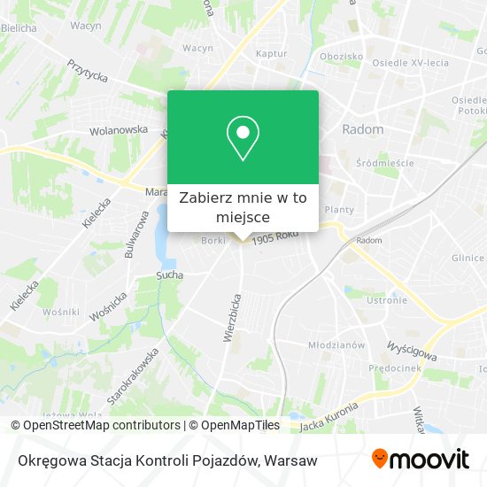 Mapa Okręgowa Stacja Kontroli Pojazdów