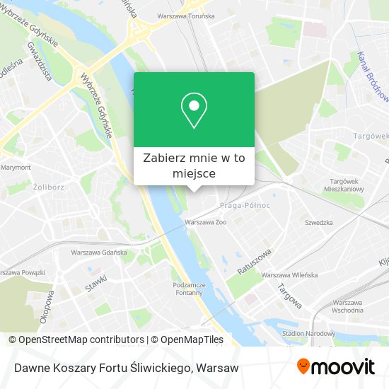 Mapa Dawne Koszary Fortu Śliwickiego