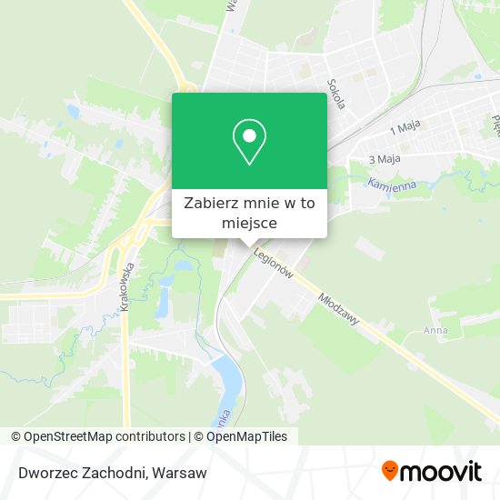 Mapa Dworzec Zachodni