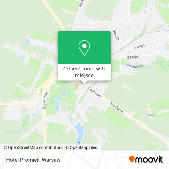 Mapa Hotel Promień