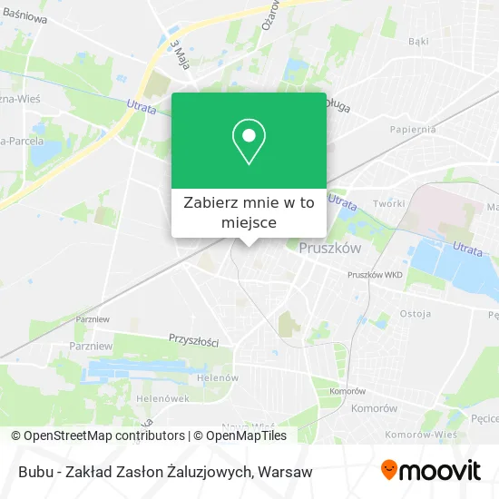 Mapa Bubu - Zakład Zasłon Żaluzjowych