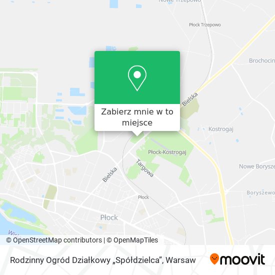 Mapa Rodzinny Ogród Działkowy „Spółdzielca”