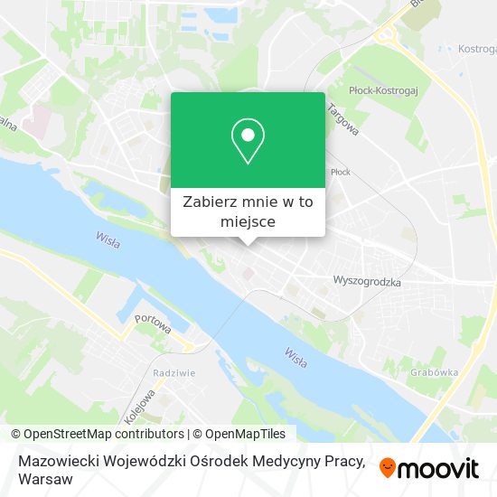 Mapa Mazowiecki Wojewódzki Ośrodek Medycyny Pracy