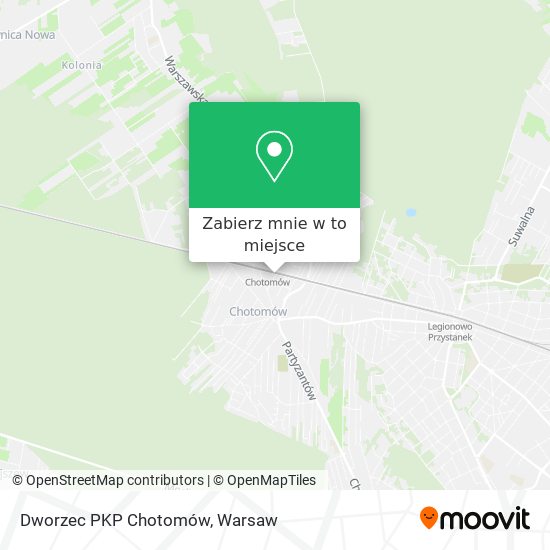 Mapa Dworzec PKP Chotomów