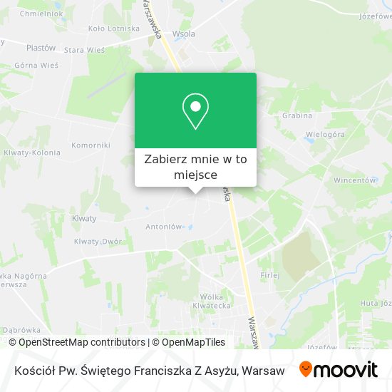 Mapa Kościół Pw. Świętego Franciszka Z Asyżu