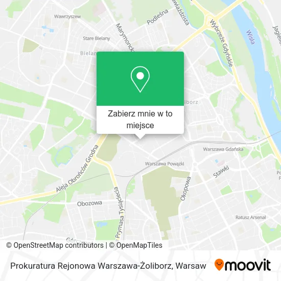 Mapa Prokuratura Rejonowa Warszawa-Żoliborz