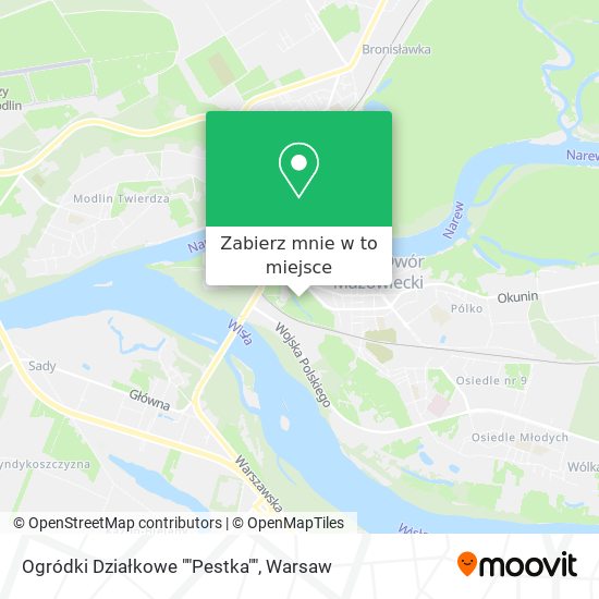 Mapa Ogródki Działkowe ""Pestka""