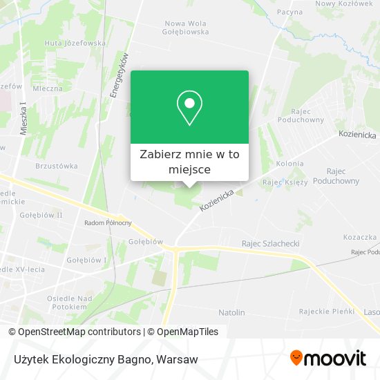 Mapa Użytek Ekologiczny Bagno