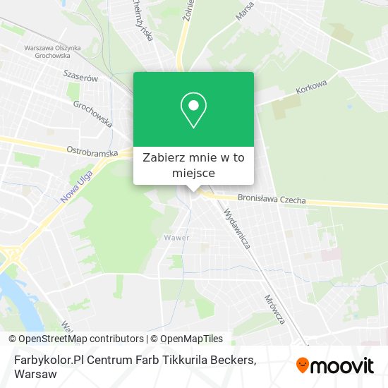 Mapa Farbykolor.Pl Centrum Farb Tikkurila Beckers