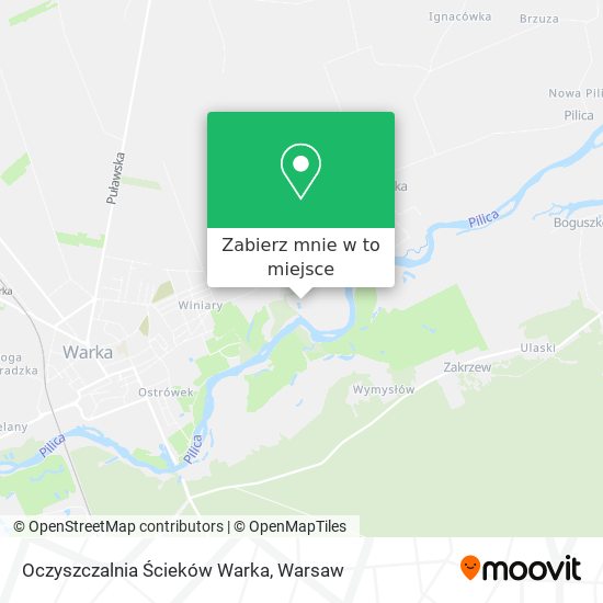 Mapa Oczyszczalnia Ścieków Warka