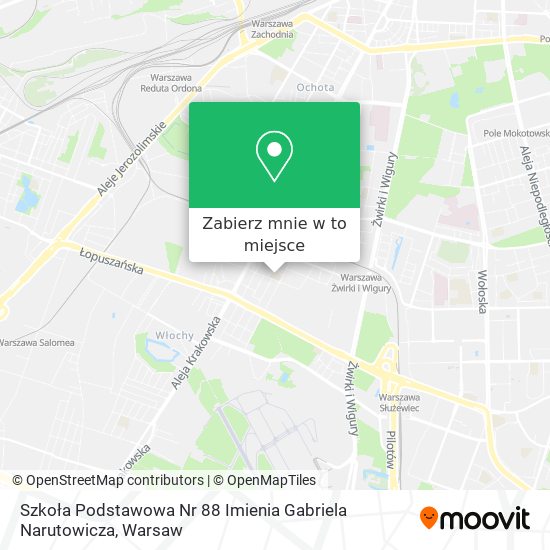 Mapa Szkoła Podstawowa Nr 88 Imienia Gabriela Narutowicza