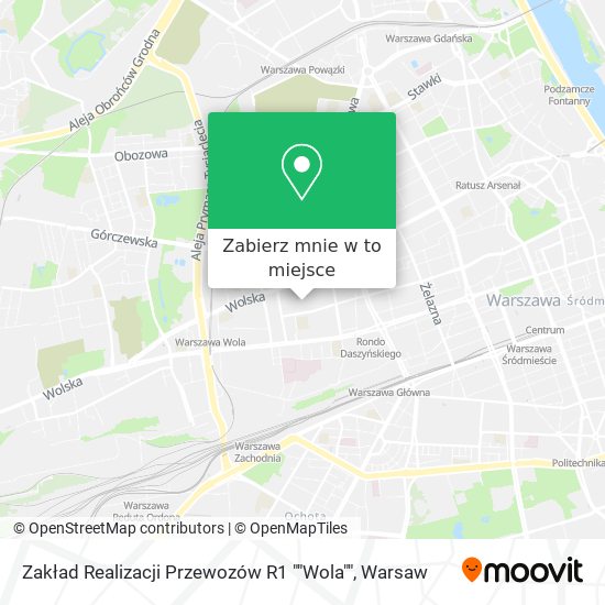 Mapa Zakład Realizacji Przewozów R1 ""Wola""